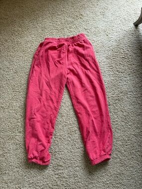American Eagle Outfitters Pink Fleece Joggers